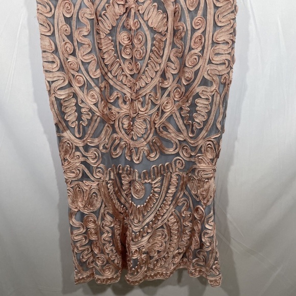 NEW JS Collections [ 12 ] Soutache‎ Mesh Midi Dress in Pink/Blue - Picture 9 of 12